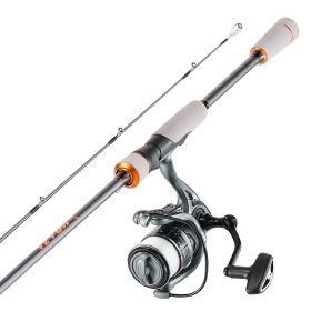Rod and Fishing Reel Combo, IM6 Carbon Fiber Spinning Rod and Reel Combo, Bass Fishing Pole with 6.5 ft Two-Piece Rods, 7+1 Ball Bearings, EVA Ha